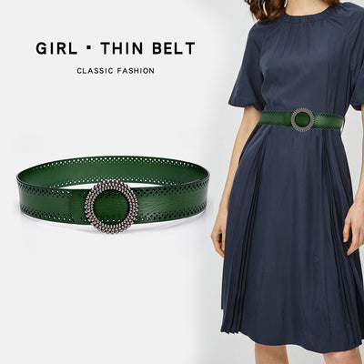 F&R Carved Elegance Leather Waist Belt