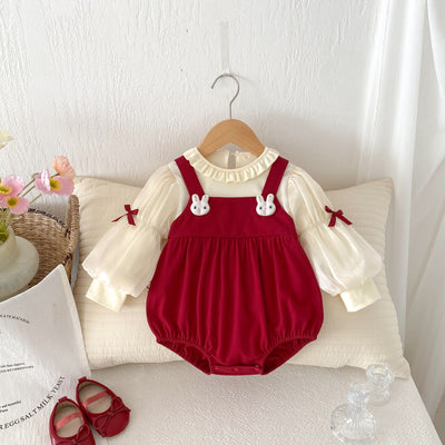 Baby Girl Princess Jumpsuit – Spring & Autumn Cotton Romper