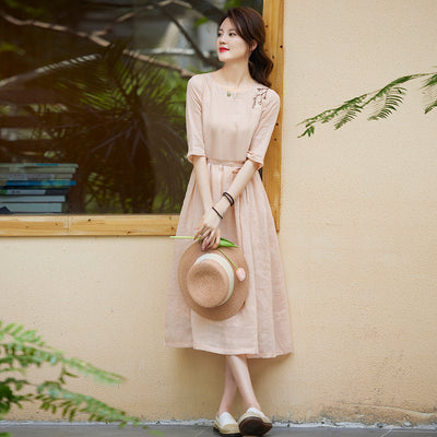 F&R Aelora Ramie Linen Dress