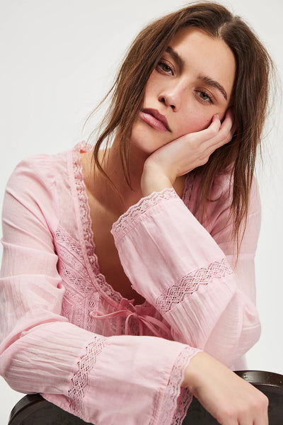 F&R Long-Sleeve Pink and Lime Top