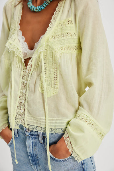 F&R Long-Sleeve Pink and Lime Top