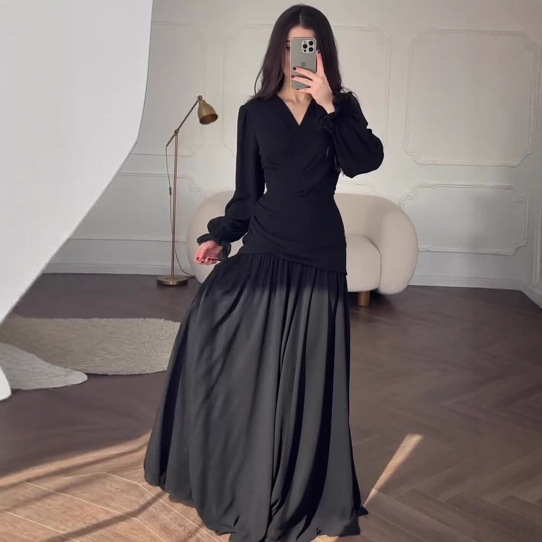 F&R Noira Chiffon Dot Dress