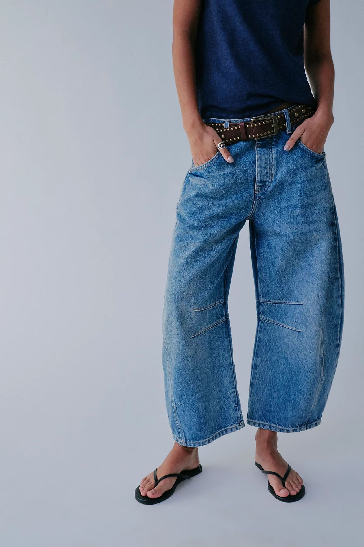 F&R Kairo Barrel-Leg Denim Jeans