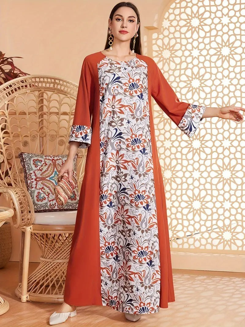 F&R Zahra Bloom Long Abaya Robe