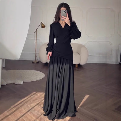 F&R Noira Chiffon Dot Dress