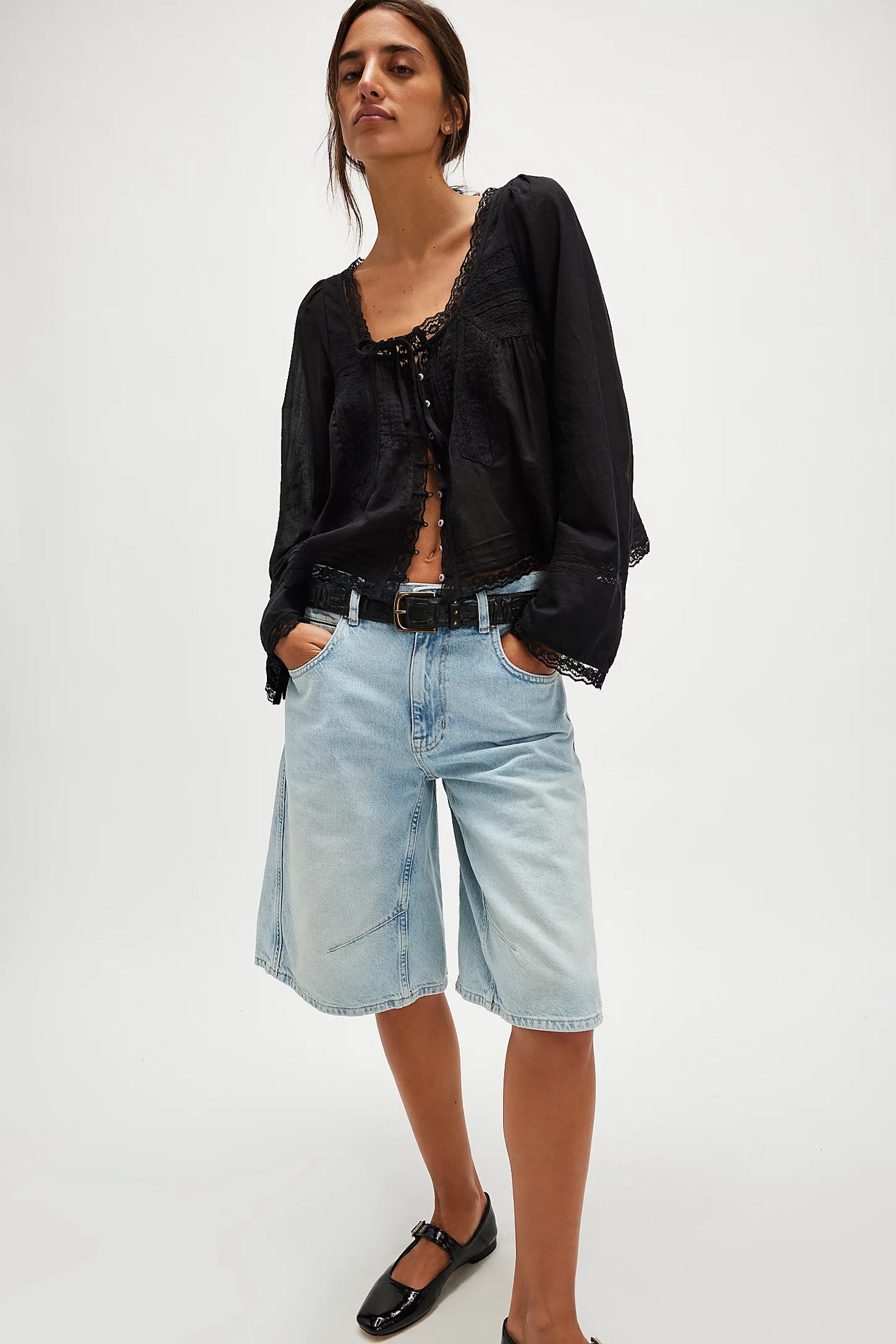 F&R Forevermore Long-Sleeve Black Top